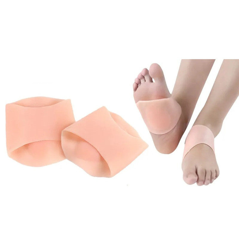 Ортопедичні напівустілки для стопи. Силіконові ортопедичні супінатори під склепіння стопи бежеві 1 пара, фото 1