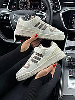 Женские кроссовки Adidas Originals Beige Brown бежевые кожаные спортивные кеды адидас весна лето