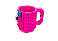 Чашка конструктор з деталями в комплекті 350 мл UKC Рожевий