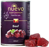 Нуево 400 гр Nuevo Cat Adult Beef влажный консервированный корм с говядиной для кошек, упаковка 6 банок