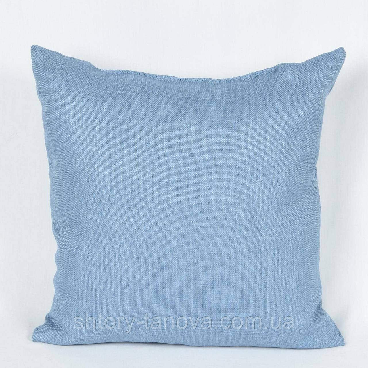 Подушка блекаут рогожка блакитна45х45 (311632), фото 1