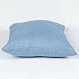 Подушка блекаут рогожка блакитна45х45 (311632), фото 2