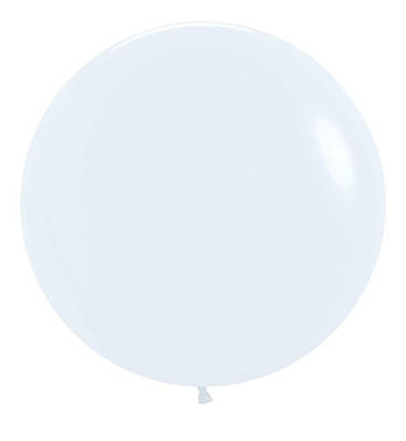 Sempertex 24" Білий.  Латексні кулі круглі без малюнка