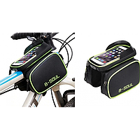 Сумка велосипедная B-Soul 57662 3 отделения, прозрачный карман под смартфон на липучках Im_320