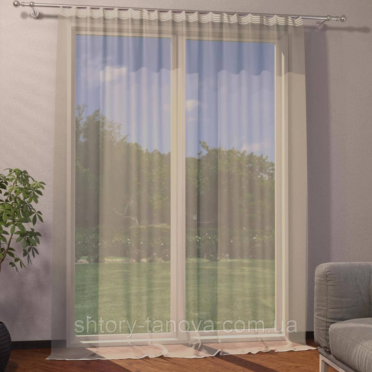 Тюль Вуаль пісок 300/270 см (62636), фото 1