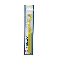 Монопучковая зубная щетка Tello Ultra soft Single Short (короткая щетина, желтая), 1 шт