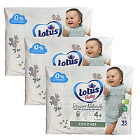 Дитячі підгузники Lotus Baby 4+ (10-14 кг), 105 шт