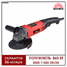 Болгарка Кутова шліфувальна машина 860 Вт Vitals Master Ls1286HLv Диск 125 мм 2000-11000 об хв