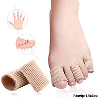 Напальчники силиконовые для защиты пальцев ног от натираний бежевые 1 пара 1,5х3см 29174 S
