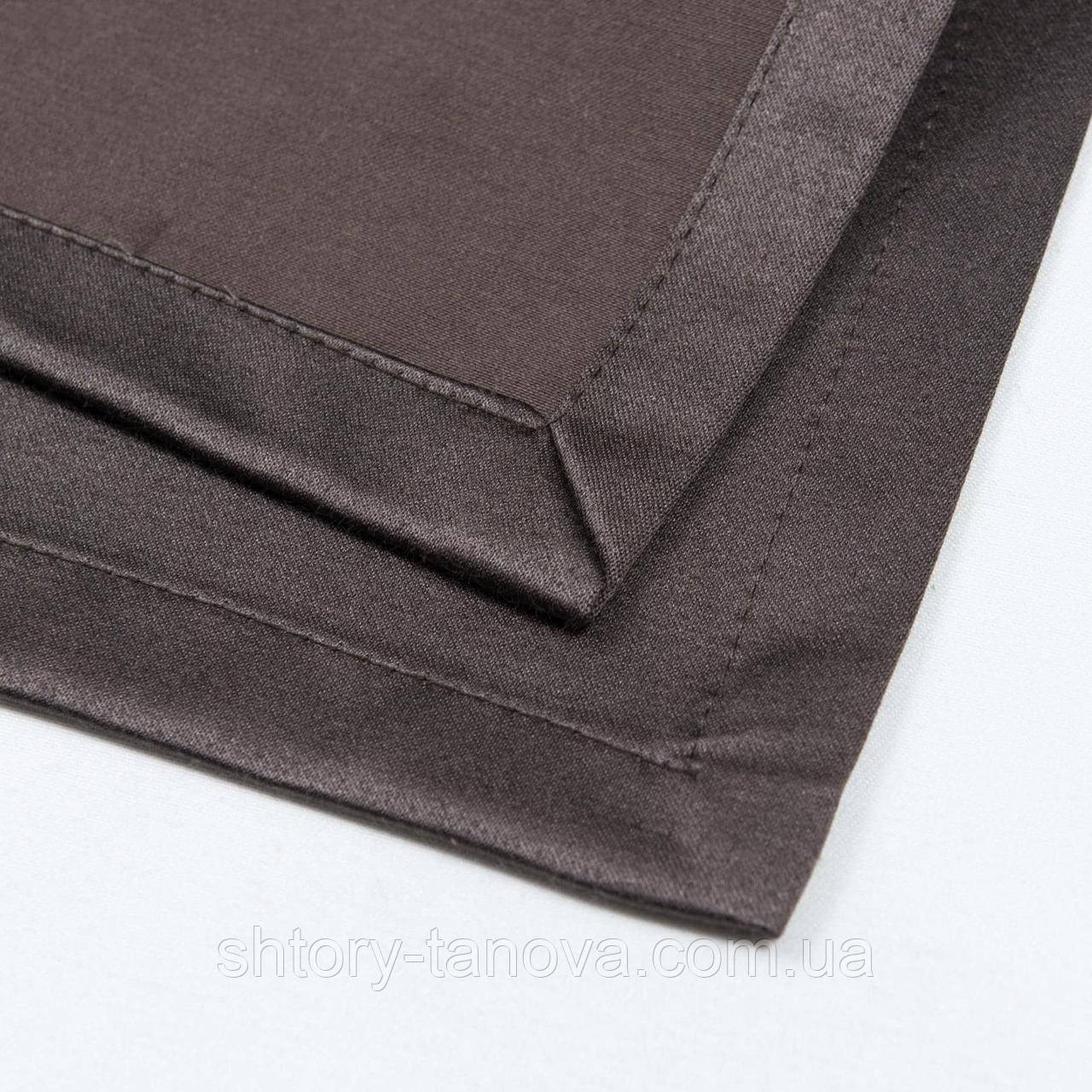 Серветка сатин Прада т. коричнева 40х40 см (150480), фото 1