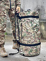 Місткий тактичний рюкзак мультикам, Військовий баул 100 л камуфляж, Рюкзаки тактичні камуфляжні
