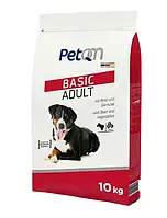 Пет PetQM DOG Basic Adult Яловичина та овочі, 10 кг (мішок)
