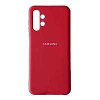 Чехол для Samaung Galaxy A13 Silicone Case (красный цвет) с микрофиброй