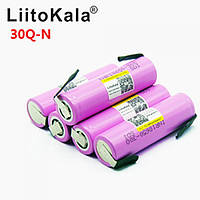 Аккумулятор 18650, LiitoKala 30Q-N, 3000mAh, с контактами под пайку Оригинал Im_175