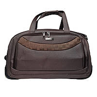 Дорожная вместительная сумка на колесах полиэстер коричневый Арт.0046-3 (L) coffee Fillipini (Китай)