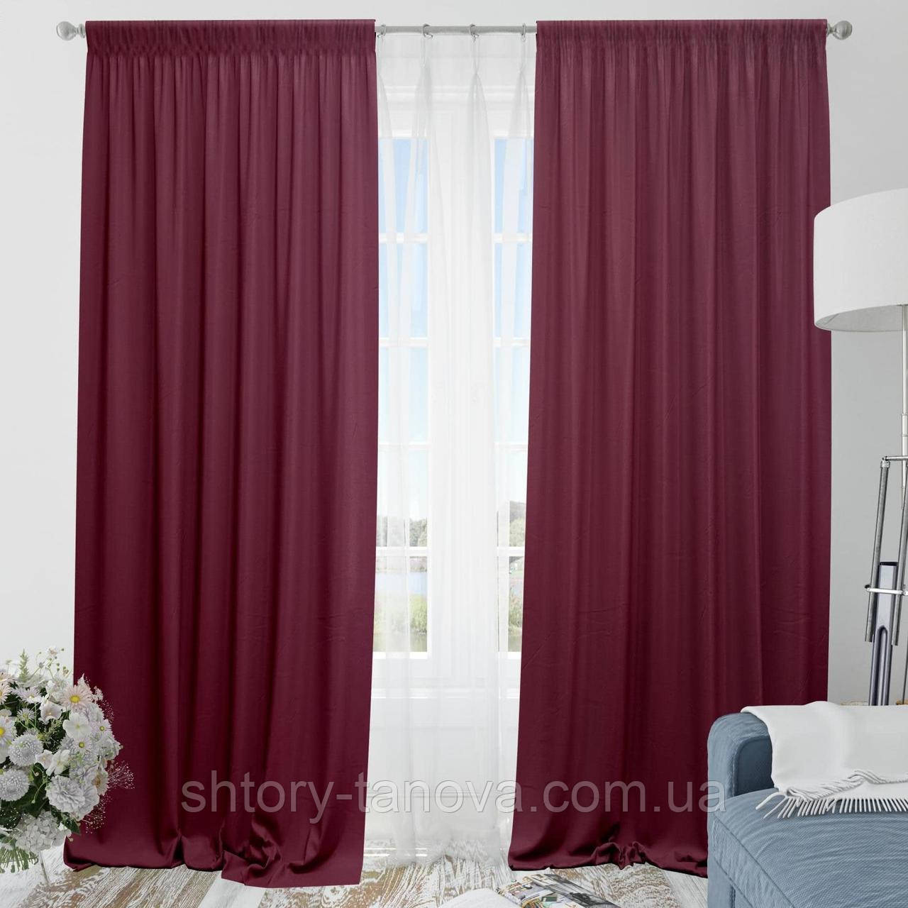 Штора Блекаут вишня 150/270 см (138797), фото 1