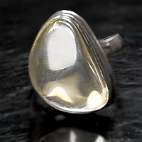 Цитрин серебряное кольцо, 3425КЦЦ