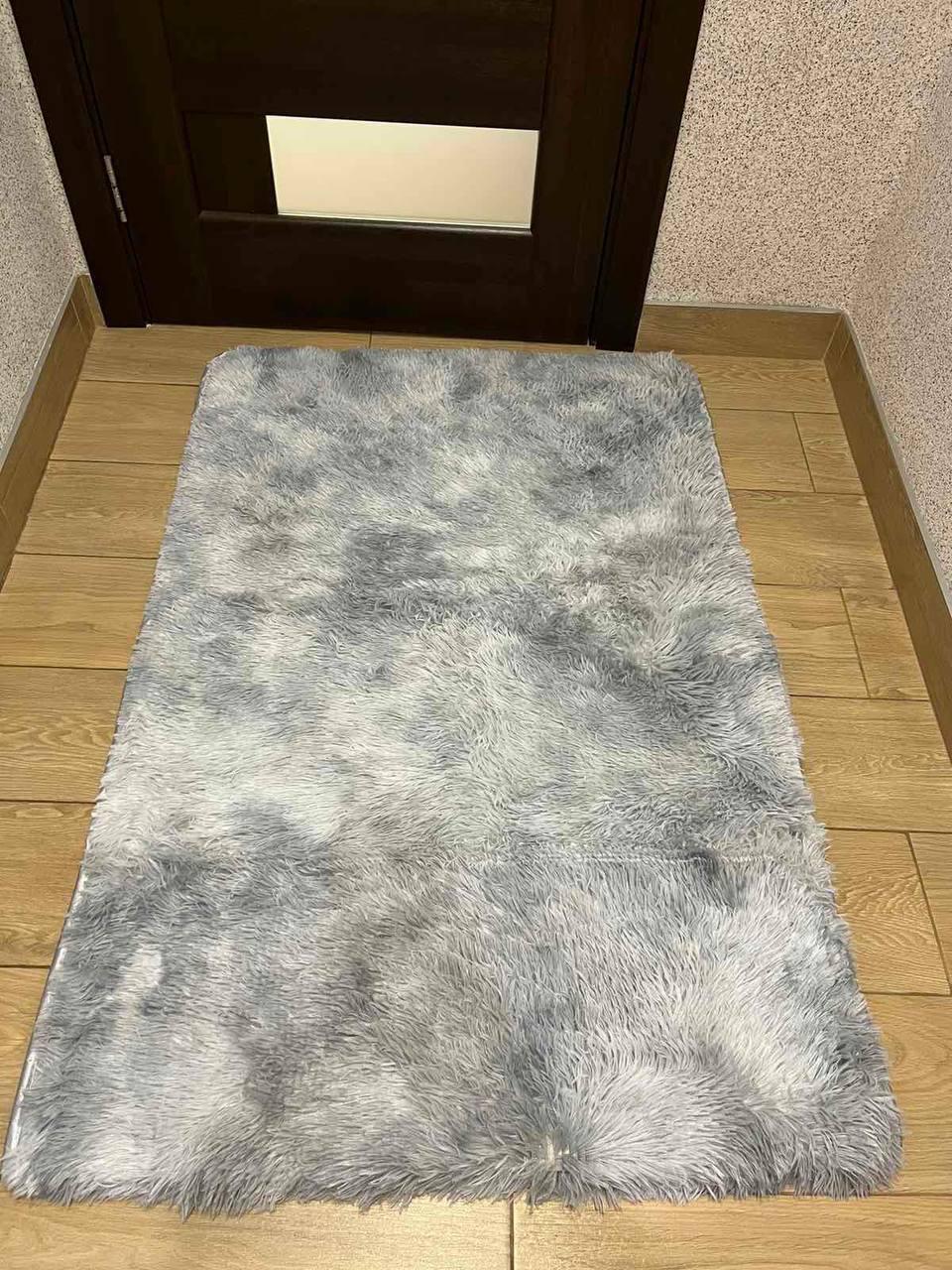 Приліжковий килимок із довгим ворсом прогумований килимок травичку в кімнату стильний Килимок у спальню