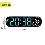 Настінний електронний годинник Mids з дистанційним керуванням, термометр, календар, секундомір., фото 7