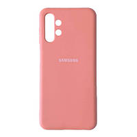 Чехол для Samaung Galaxy A13 Silicone Case (розовый цвет) с микрофиброй