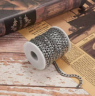 Цепочка 6 мм панцирное плетение из Stainless steel1 м