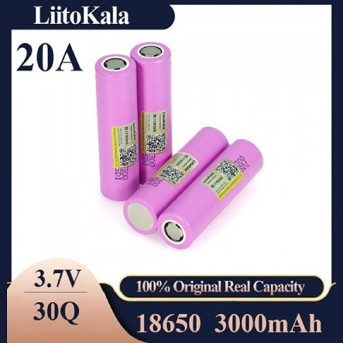 Аккумулятор высокотоковый 18650, LiitoKala 30Q, 3000mah, без защиты Оригинал Im_195 - фото 2 - id-p2171445824