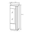 Вітрина висока у вітальню з ЛДСП 1D1W/60 Arco (Marco) Perfect Home Білий глянець/Дуб грандсон, фото 4