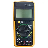 Цифровой профессиональный мультиметр DT-9205A портативный тестер вольтметр для прозвонки со звуком и подсветко