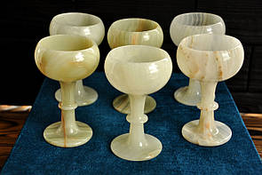 Набір келихів з натурального оніксу, 100 ml (колір, як на фото)