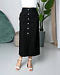 Жіноча спідниця трапеція "Тереза" з тканини котон з високою посадкою у чорному кольорі розміри від 44 до 54, фото 7