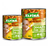 Краска ELFINA ПФ-115 0.9 кг вишнёвая