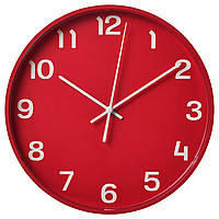 PLUTTIS Настенные часы, красные, 28 см Ikea
