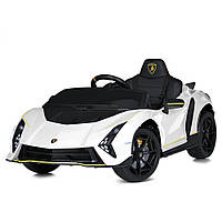 Электромобиль Lamborghini детский (2 мотора 40W, аккум 12V7AH, пульт 2,4G, свет, EVA) Bambi M 5100EBLR-1 Белый