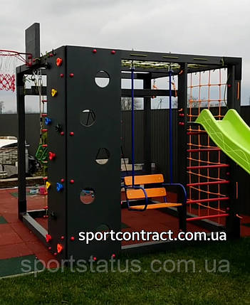 Дитячий ігровий майданчик Куб 7 2,5*2,5м Game cube спортивний комплекс вуличний дитячий комплекс, фото 1