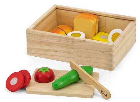 Іграшкові продукти Viga Toys Сніданок 44541 набір дерев'яних продуктів іграшок, фото 1
