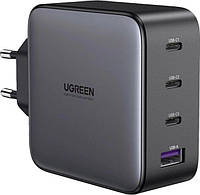 Сетевое зарядное устройство Ugreen CD226/40747 1xUSB-A 3xUSB-C QC4.0 100W GaN Tech Fast Black