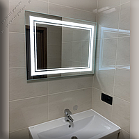 Зеркало с LED подсветкой, 600х800мм, влагостойкое, в ванную комнату, размер зеркала под заказ, L8