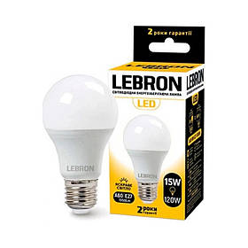 Лампа LED L-A65-S.15W  E27 4100K 1350Lm 11-11-64 Lebron