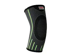 Компресійний налокітник MadMax MFA-283 3D Compressive elbow support Dark grey/Neon green (1шт.) M