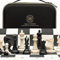 Набор турнирных шахмат, Современные шахматы A&A Tournament Chess Set / 20''X20' Сумка для хранения