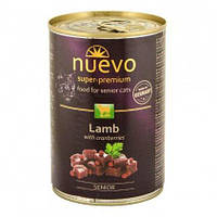 Нуево 400 гр Nuevo Cat Senior Lamb & Cranberries влажный корм с ягнёнком для пожилых кошек, упаковка 6 банок