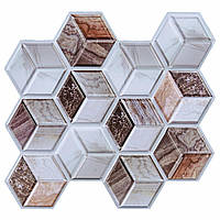 Декоративная ПВХ плитка на самоклейке 3D кубы 280х300х5мм, цена за 1 шт. (СПП-506) SW-00001135 FFO