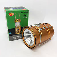Туристический фонарь-лампа на солнечной батарее с павером CAMPING MH-5800T (6+1 LED). ZO-100 Цвет: коричневый