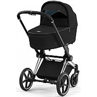 Коляска Cybex Priam 4.0 шасі Chrome Black + Люлька Sepia Black