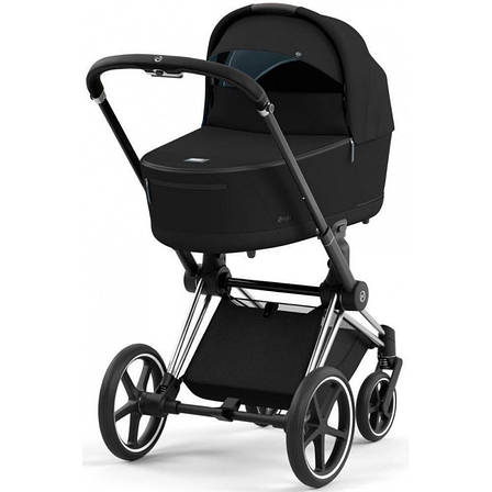 Коляска Cybex Priam 4.0  шасі  Chrome Black + Люлька Sepia Black, фото 1