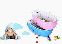 Детская надувная ванночка INTIME BABY BATH YT-226A, ванночка для купания ребенка розовая и голубая FFO
