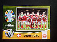 Футбольна листівка "Збірна Данії учасник Чемпіонату Європи 2024 з футболу" (ЄВРО 2024 у Німеччині)