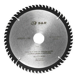Диск пиляльний S&R Meister Wood Craft 185x30/16/20x2,2 мм 60 зубів