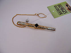 Затискач для краватки золотий із діамантом. Вага 7,25 грамів.