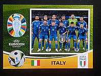 Футбольна листівка "Збірна Італії учасник Чемпіонату Європи 2024 з футболу" (ЄВРО 2024 у Німеччині)